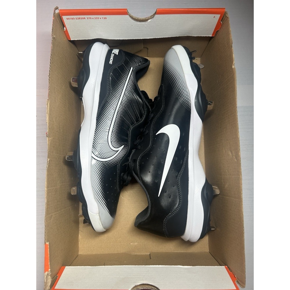 Nike Alpha Huarache‎ Varsity 4 Low Black Grey - Sz 12 - DJ6516 010-New/No Lid